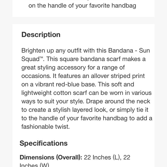 Men’s Sun Squad Cute Blue Bandanna 100%Cotton - Picture 4 of 4